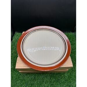Sango Carousel Stoneware Plate w/ Brown Bands-807 -Japan - 12” – Used